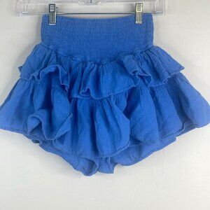 Blanco By Nature Peruvian Cotton Skort Shorts Small Ruffle Beach Vacation Dainty